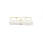 EM Sneakers Gucci Double G Logo Chevron Sandal Rice White