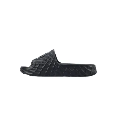 EM Sneakers Gucci Slide Sandal Interlocking G Black Water Ripples 01