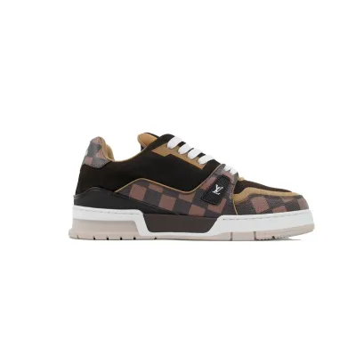 EM Sneakers Louis Vuitton LV Trainer × NIGO Co Branded Coffee Colors 02