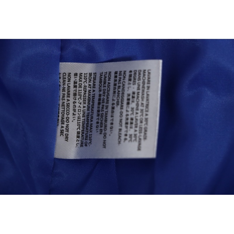 EM Sneakers Off-White Blue and White Patch Baseball Jacket