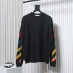 EM Sneakers Off-White OW Mohair Crew Neck Sweater Black