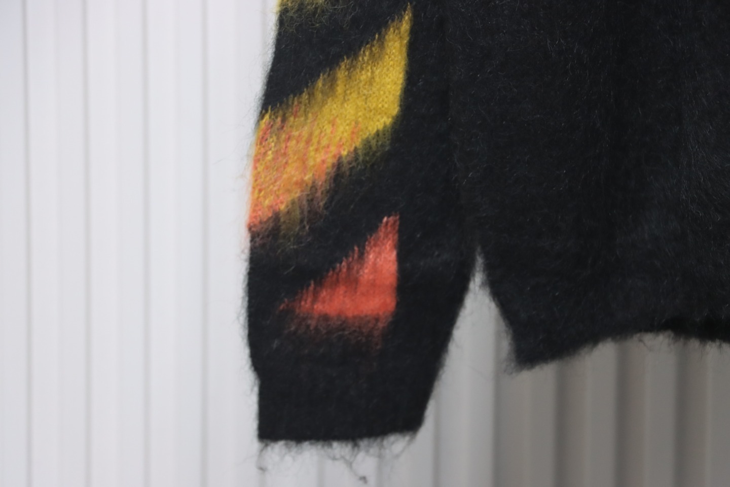 EM Sneakers Off-White OW Mohair Crew Neck Sweater Black