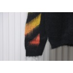 EM Sneakers Off-White OW Mohair Crew Neck Sweater Black