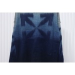 EM Sneakers Off-White OW Mohair Crew Neck Sweater Black and Blue