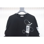 EM Sneakers Off-White OW Round Neck Sweatshirt Ink Arrow Twill Oil Painting Graffiti Black