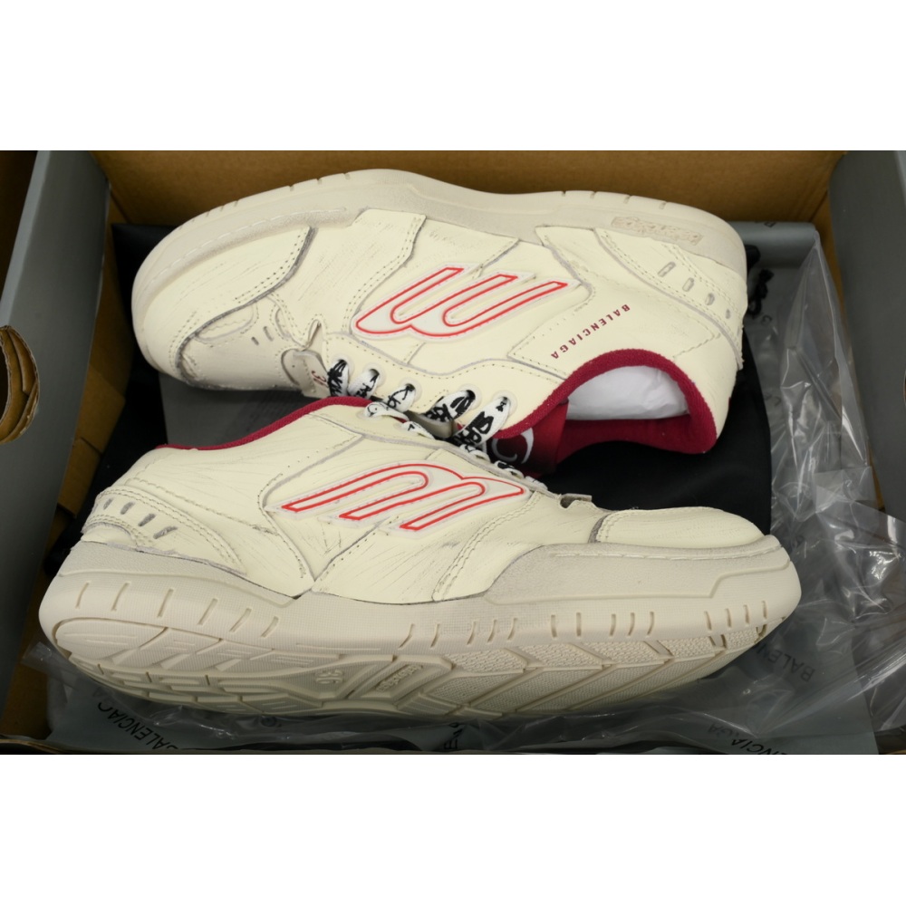 EM Sneakers Balenciaga Hamptons Worn-Out Sneaker Beige Red