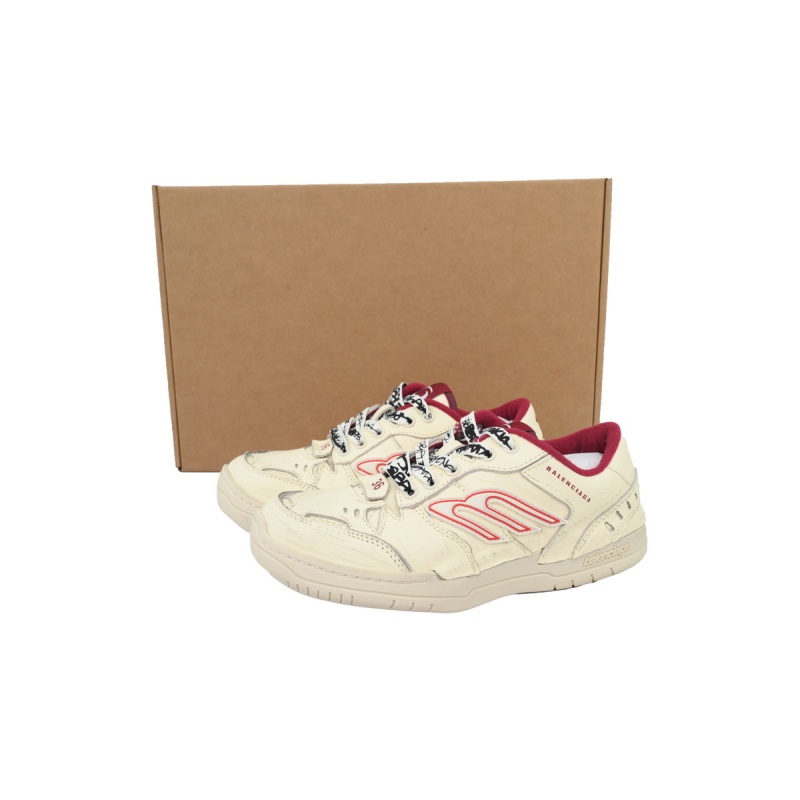 EM Sneakers Balenciaga Hamptons Worn-Out Sneaker Beige Red