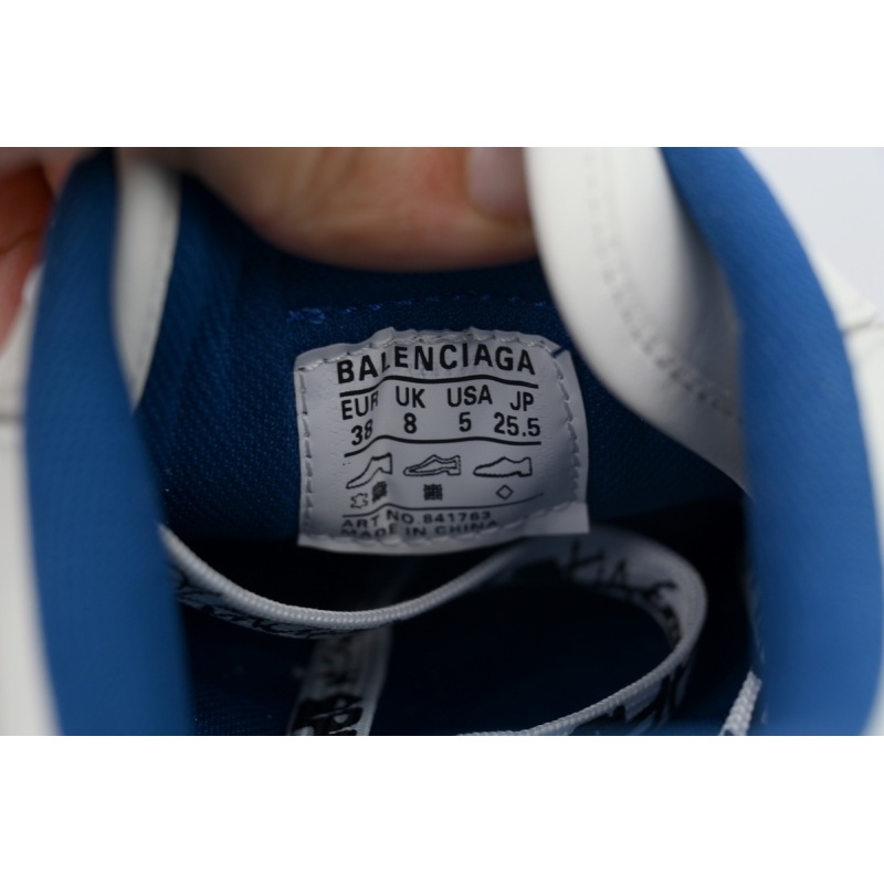 EM Sneakers Balenciaga Hamptons Worn-Out Sneaker White Skyblue