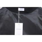 EM Sneakers Off-White Leather Sleeve Five-Pointed Star Baseball Jacket Black and White and Red
