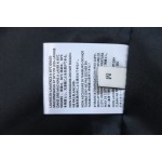 EM Sneakers Off-White Letter 13 Catwalk Style Towel Embroidery Baseball Jacket Black and White and Blue