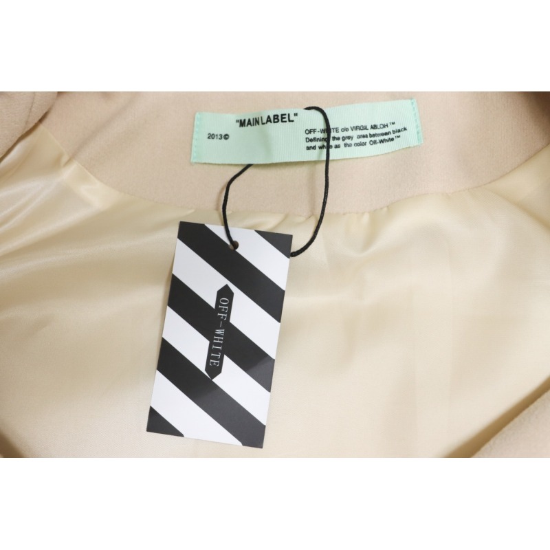 EM Sneakers Off-White x AC mlian Devil Towel Embroidery Joint Baseball Jacket Apricot