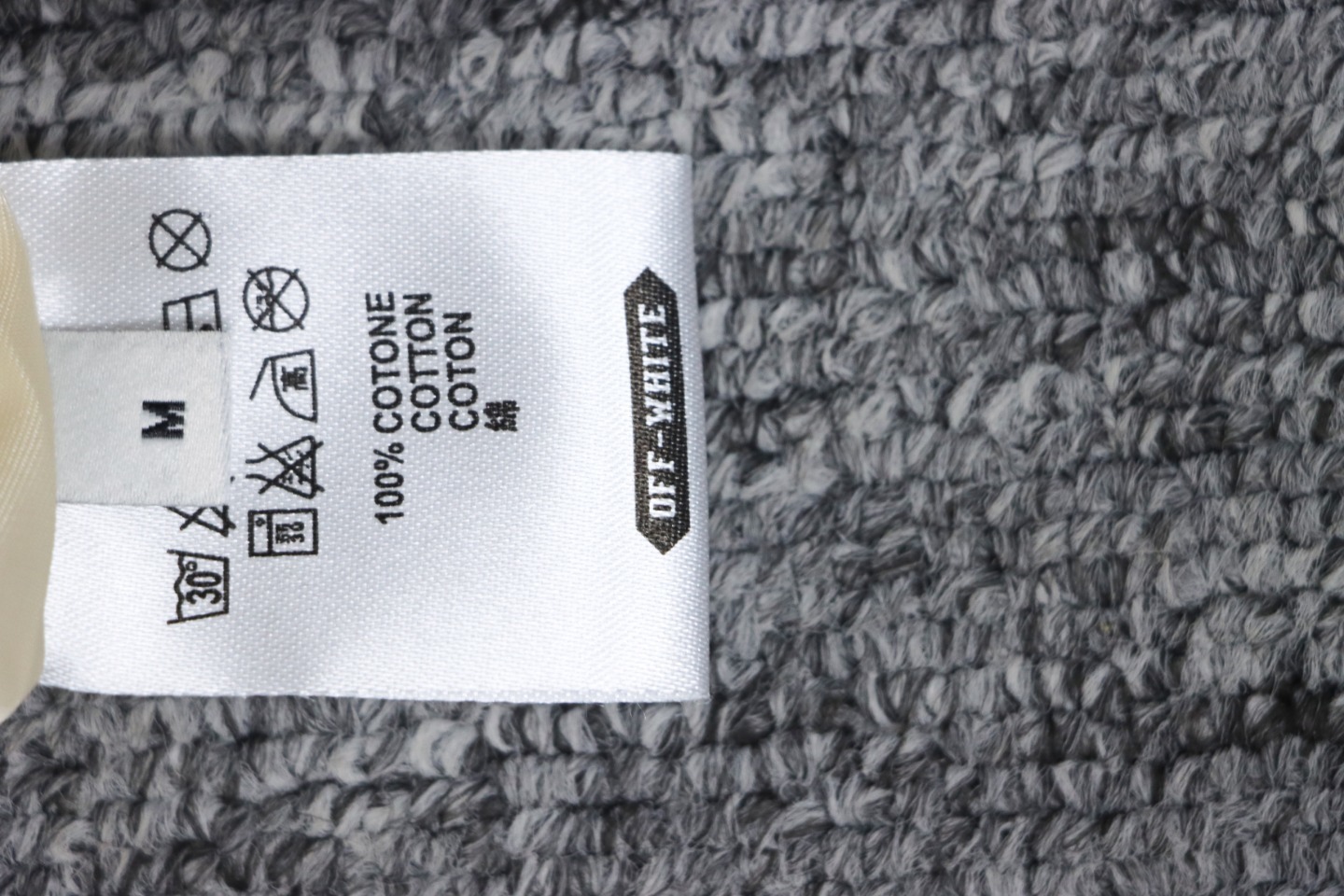 EM Sneakers Off-White x AC mlian Devil Towel Embroidery Joint Baseball Jacket Apricot