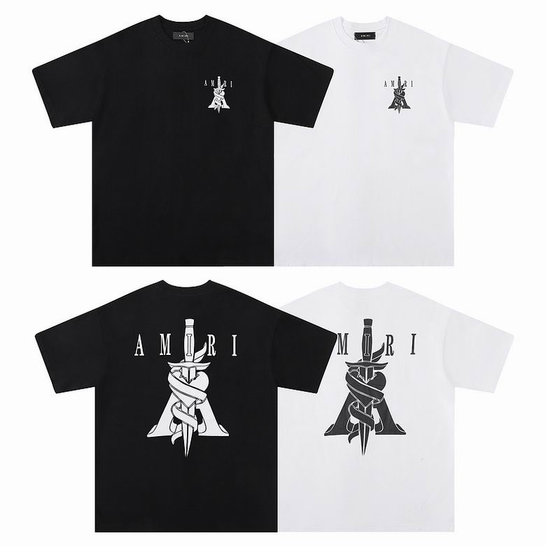 EM Sneakers Amiri T-shirt 667 Black and White