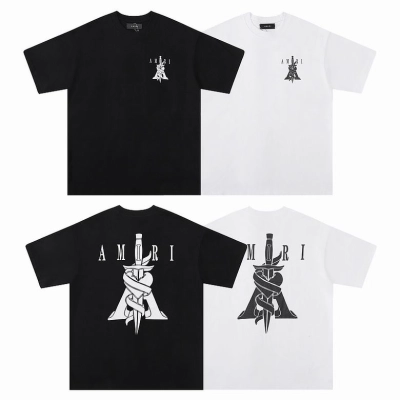 EM Sneakers Amiri T-shirt 667 Black and White 01