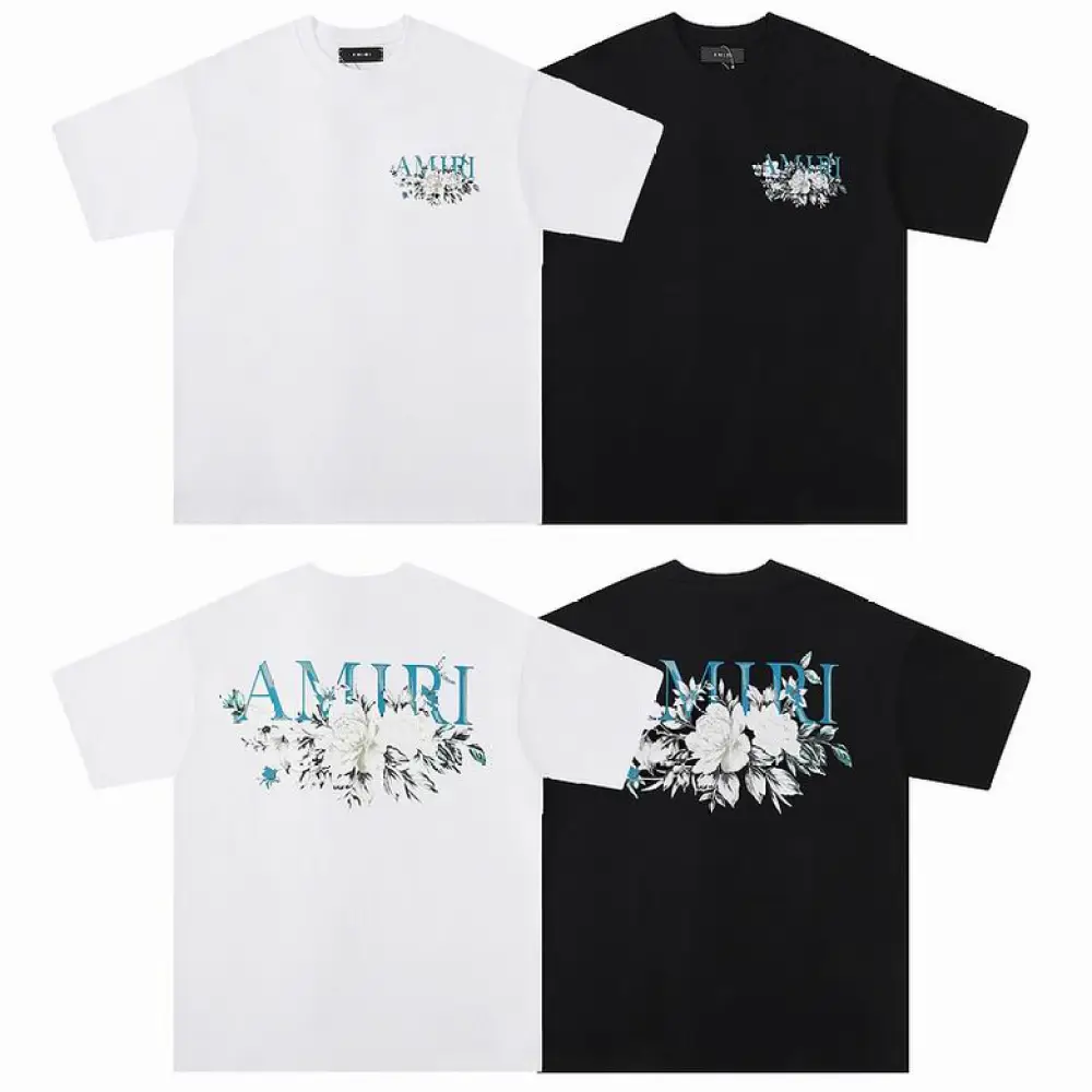 EM Sneakers Amiri T-shirt 674 Black and White