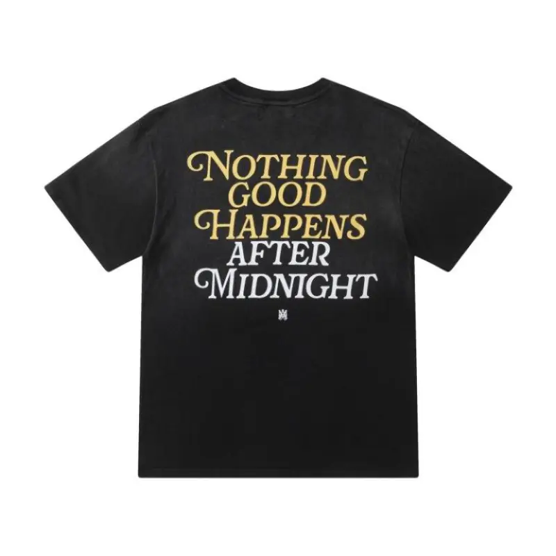 EM Sneakers Amiri T-shirt 8062 Black and Apricot