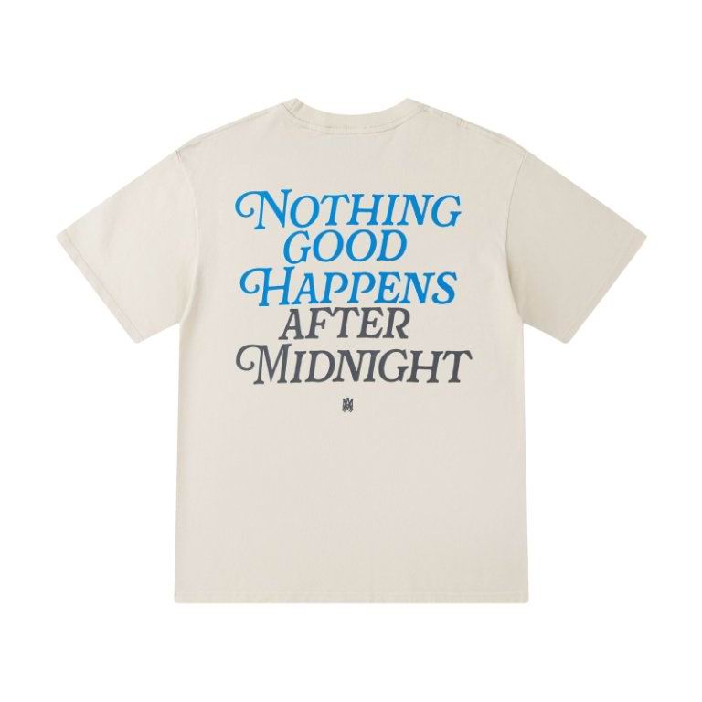 EM Sneakers Amiri T-shirt 8062 Black and Apricot