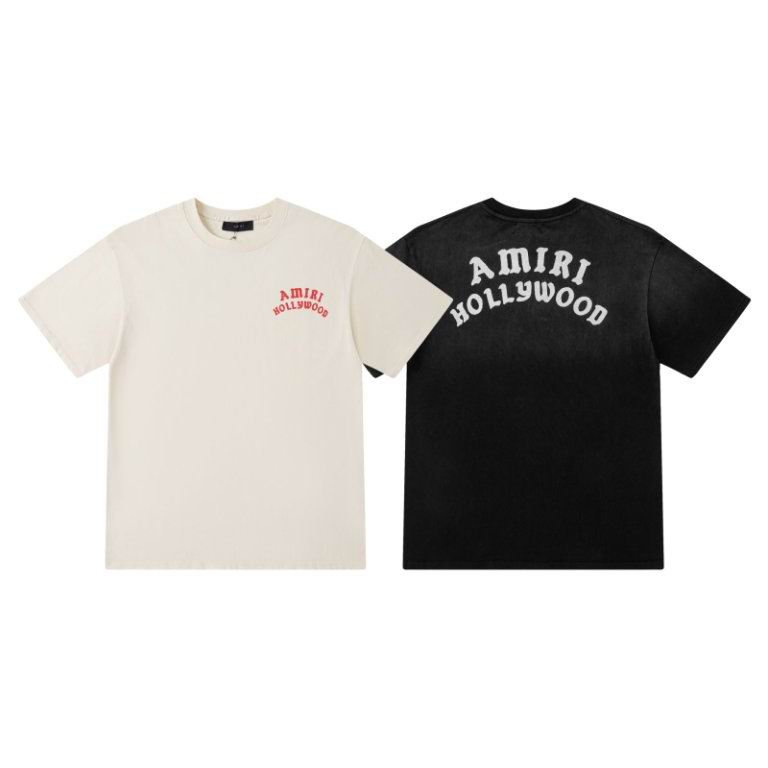 EM Sneakers Amiri T-shirt 8063 Black and Apricot