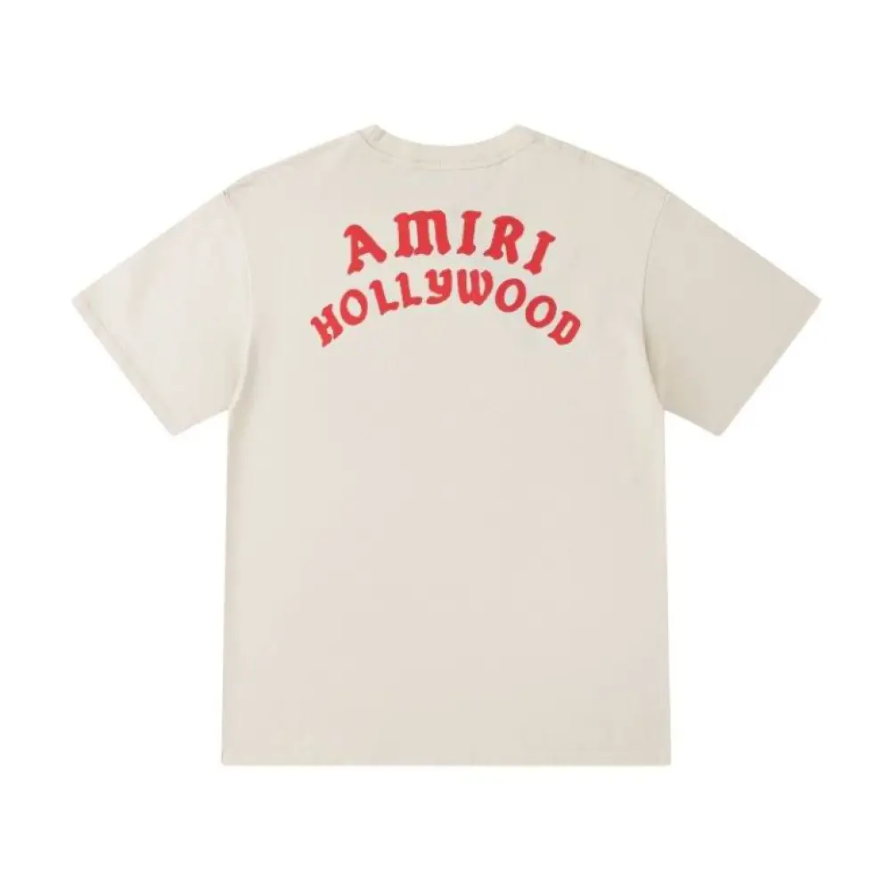 EM Sneakers Amiri T-shirt 8063 Black and Apricot