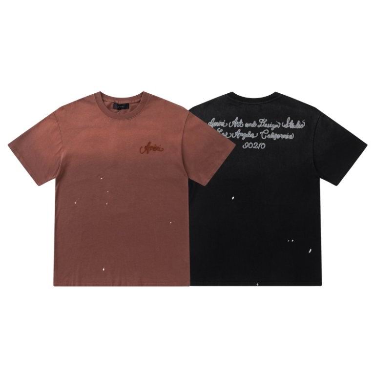 EM Sneakers Amiri T-shirt 8065 Black and Brown