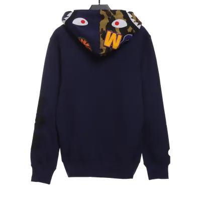 EM Sneakers BAPE Dark Blue Patchwork Camouflage Shark Hoodie 02