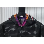 EM Sneakers BAPE Shark Head Tiger Head Zipper Camouflage Double Hooded Hoodie Dark Gray