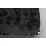 EM Sneakers BAPE Shark Head Tiger Head Zipper Camouflage Single Hooded Hoodie Dark Grey