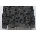 EM Sneakers BAPE Shark Head Tiger Head Zipper Camouflage Single Hooded Hoodie Dark Grey