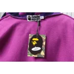 EM Sneakers BAPE Shark Head Tiger Head Zipper Camouflage Single Hooded Hoodie Purple