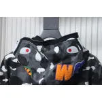 EM Sneakers BAPE Shark Head Tiger Head Zipper Luminous Camouflage Double Hooded Hoodie Dark Gray