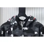EM Sneakers BAPE Shark Head Tiger Head Zipper Luminous Camouflage Double Hooded Hoodie Dark Gray