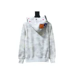 EM Sneakers BAPE Shark Head Tiger Head Zipper Luminous Camouflage Double Hooded Hoodie White Gray