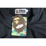 EM Sneakers BAPE 24FW Washed Embroidered Small Logo Hoodie Grey