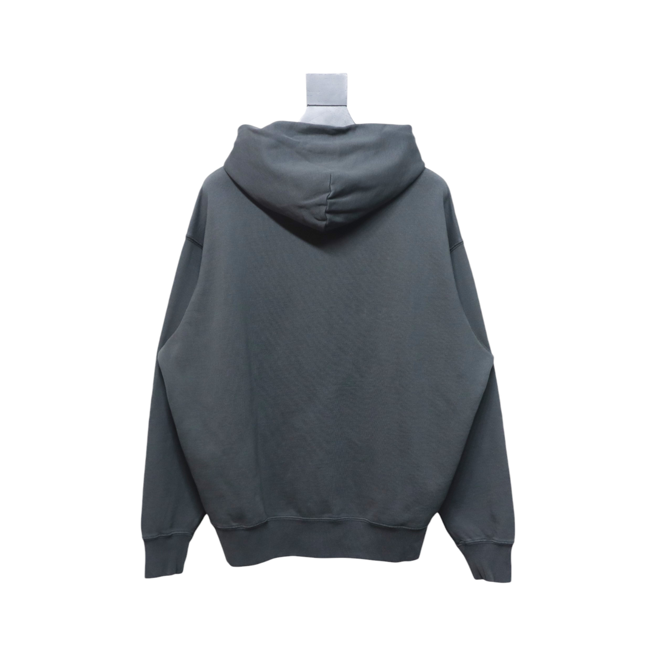 EM Sneakers BAPE 24FW Washed Embroidered Small Logo Hoodie Grey