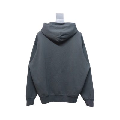 EM Sneakers BAPE 24FW Washed Embroidered Small Logo Hoodie Grey 02