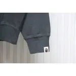 EM Sneakers BAPE 24FW Washed Embroidered Small Logo Hoodie Grey