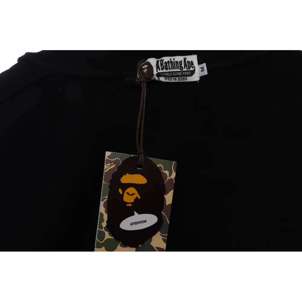 EM Sneakers BAPE Ape Head Logo Colorful Print Hoodie Black