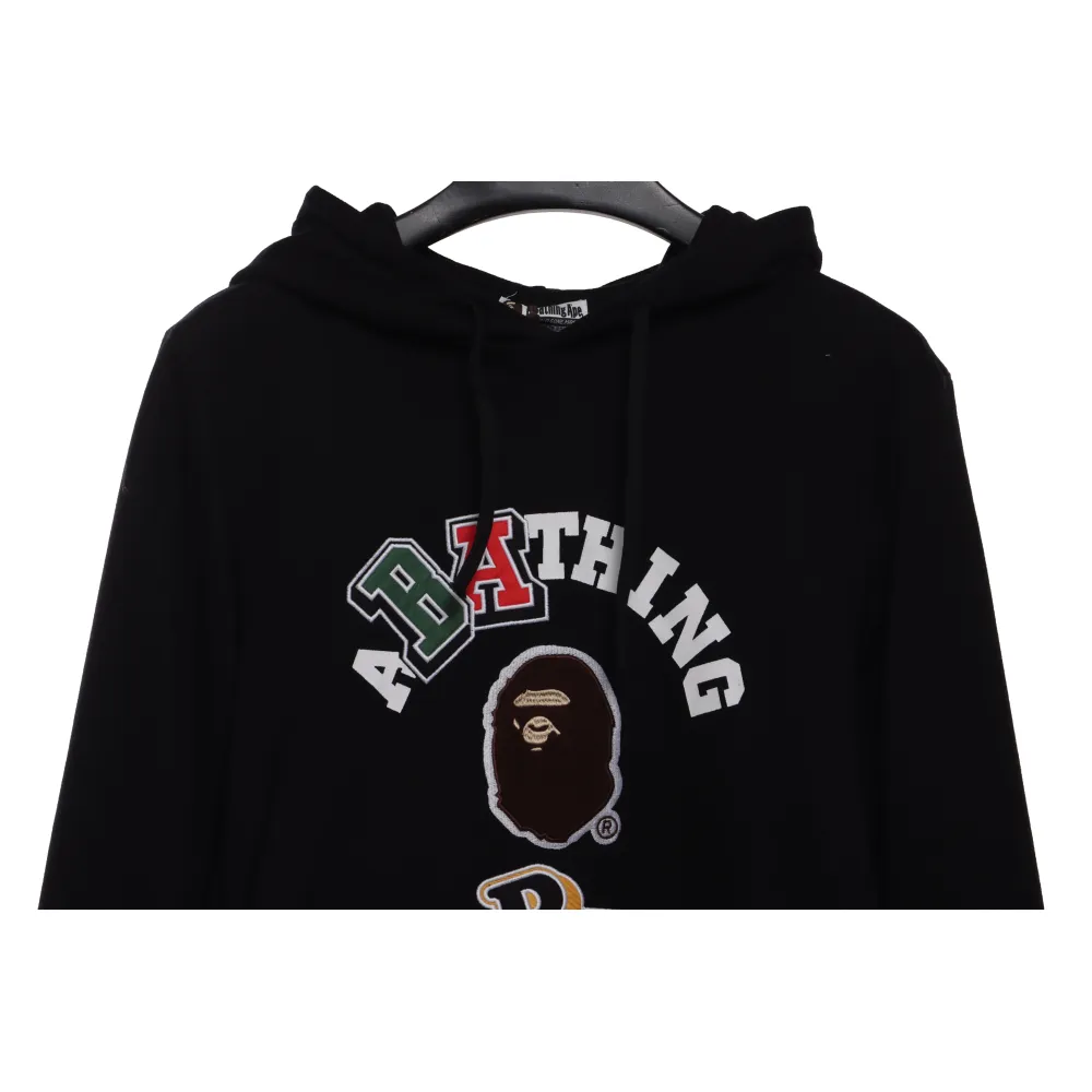 EM Sneakers BAPE Ape Head Logo Colorful Print Hoodie Black