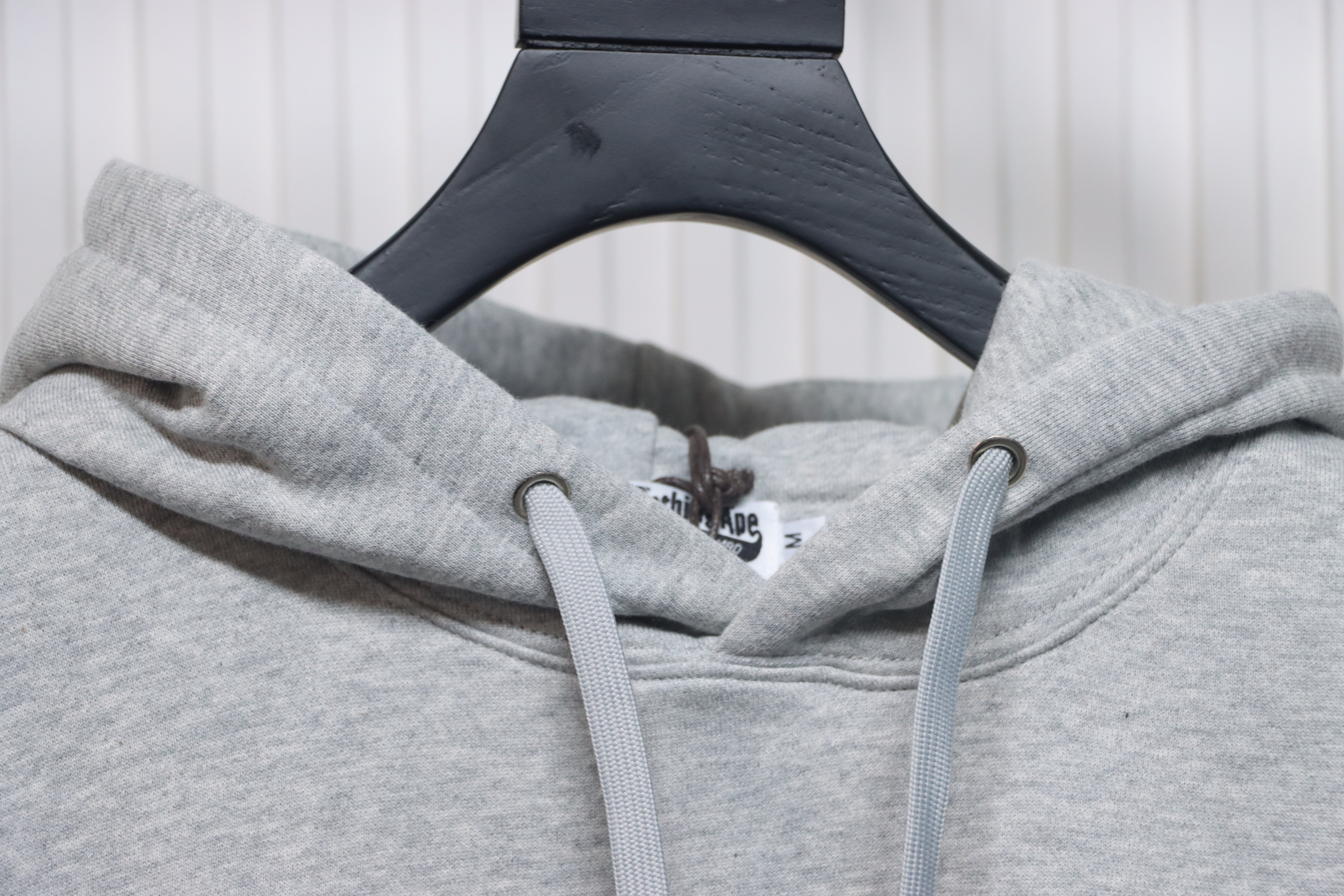 EM Sneakers BAPE Ape Head Logo Print Hoodie Grey