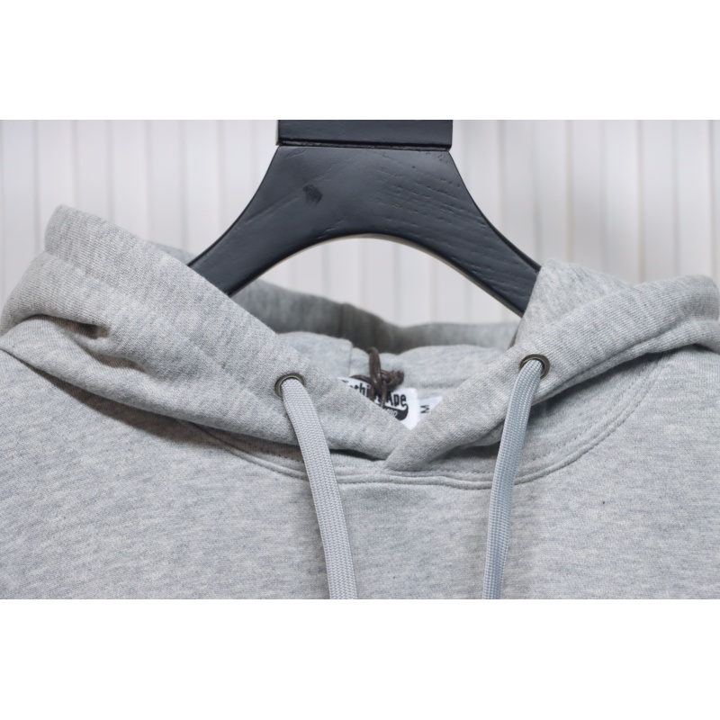 EM Sneakers BAPE Ape Head Logo Print Hoodie Grey
