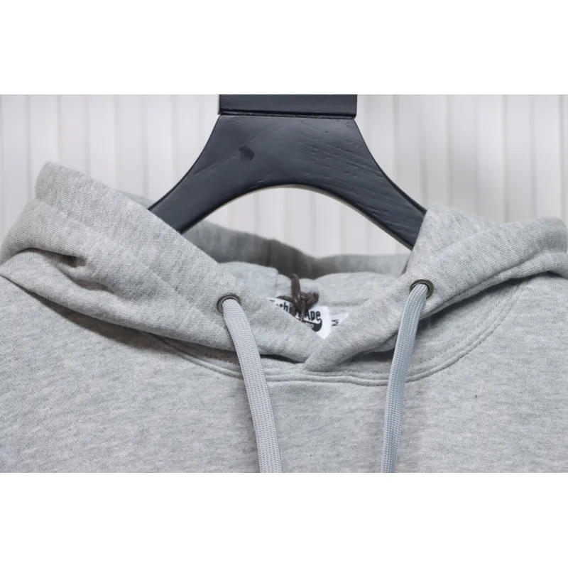 EM Sneakers BAPE Ape Head Logo Print Hoodie Grey