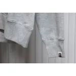 EM Sneakers BAPE Ape Head Logo Print Hoodie Grey