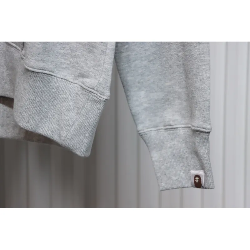 EM Sneakers BAPE Ape Head Logo Print Hoodie Grey