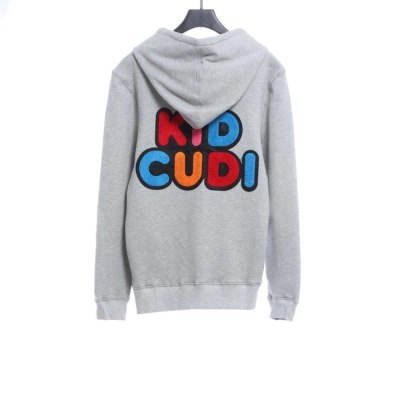 EM Sneakers BAPE KID CUDI Cartoon Character Hoodie Grey 02