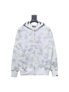 EM Sneakers BAPE Shark Head Tiger Head Zipper Luminous Camouflage Double Hooded Hoodie Gray and White