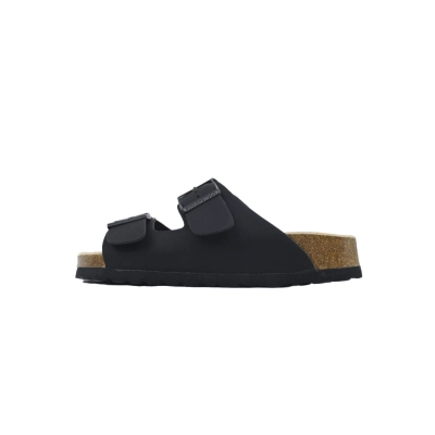 EM Sneakers Birkenstock Boston Soft Footbed Slipper Black Leather Surface 01