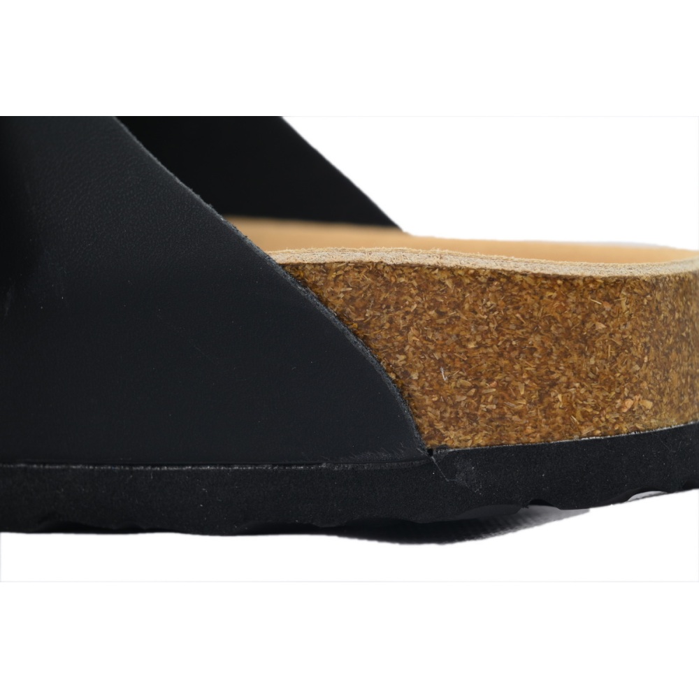 EM Sneakers Birkenstock Boston Soft Footbed Slipper Black Leather Surface