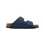 EM Sneakers Birkenstock Boston Soft Footbed Slipper Blue Leather Surface