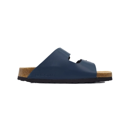 EM Sneakers Birkenstock Boston Soft Footbed Slipper Blue Leather Surface 02