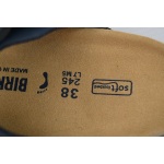 EM Sneakers Birkenstock Boston Soft Footbed Slipper Blue Leather Surface